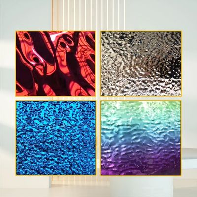 Good price Luxe Metallic Shine Water Ripple Steel Sheet For Hotel Lobby / High End Villa Decor online