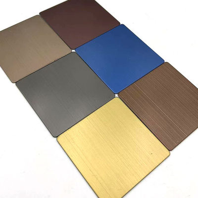 Un buon prezzo. Lamiera in acciaio inossidabile spazzolato colorato personalizzato oro rosa per intarsi di mobili in linea