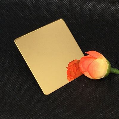 Goede prijs. Aanpasbare Spiegel Roestvrijstalen Titanium Plaat Goud Afwerking Voor Luxe Winkel online