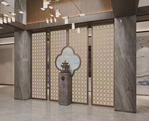 İyi bir fiyat. 304 Kalite Paslanmaz Çelik Ekran Bölme Lazer Kesim Geometrik Desenler Metal Oda Bölücü çevrimiçi