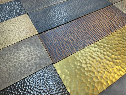 Un buen precio. Placa de acero inoxidable forjado a mano con acabado antiguo, tamaños personalizados para decoración de muebles en línea