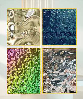Good price Lightweight Water Ripple Stainless Steel Sheet Easy Install For Ceiling / Wall Decor online