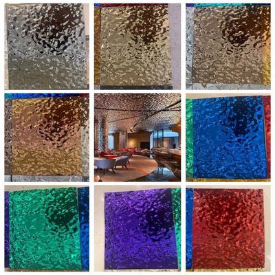 Un bon prix. Tôle d'acier inoxydable à ondulations d'eau laminée à froid et lisse pour la décoration artistique des cloisons en verre en ligne