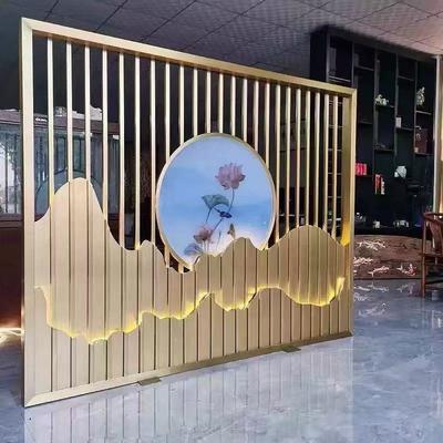 Bom preço. Divisória de ambiente em aço inoxidável, tela decorativa para decoração de sala de estar e escritório on-line