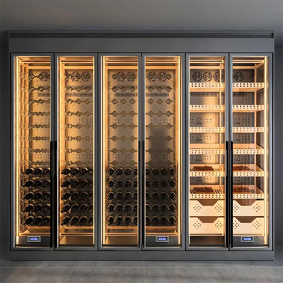 Good price European Style Stainless Steel Wine Cabinet With Ornate Carvings For Luxury Homes online