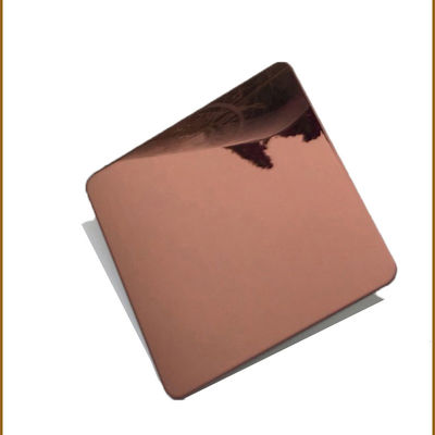 Un buen precio. Lámina de acero inoxidable oro rosa brillante de alto brillo para molduras de muebles / paneles de pared en línea