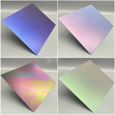 Giá tốt. Tấm thép không gỉ cầu vồng ba chiều, sáng bóng như gương, dùng trang trí sân khấu trực tuyến